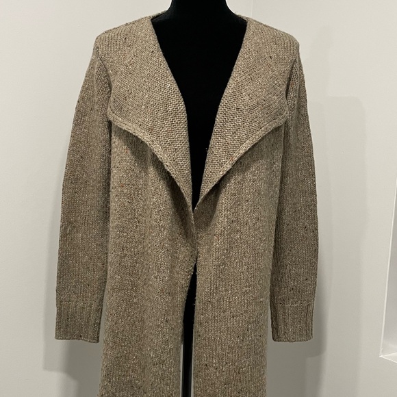 Bass Tan Fringed Long Cardigan - Picture 3 of 12